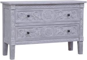 vidaXL Sideboard with 2 Drawers Buffet Storage Cabinet Solid Mahogany Wood