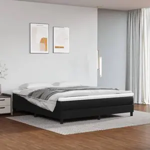 vidaXL Bed Frame Platform Bed for Bedroom Black 76"x79.9" King Faux Leather