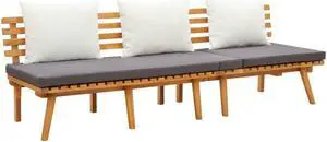 vidaXL Daybed Outdoor Sofa Garden Day Bed for Camping Patio Solid Wood Acacia