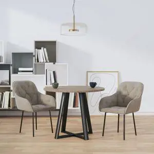 vidaXL Dining Chairs 2 Pcs Accent Chair Armchair for Living Room Black Velvet