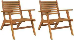 vidaXL Patio Chair Outdoor Chair Dining Chair for Garden Patio Armchair 2 pcs