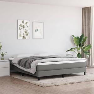 vidaXL Bed Frame Upholstered Bedroom Furniture Dark Gray 76"x79.9" King Fabric