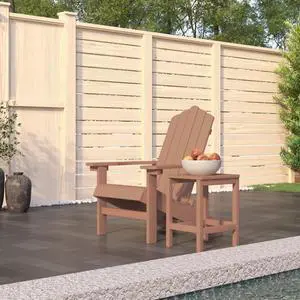 vidaXL Adirondack Chair Outdoor Adirondack Lawn Chair for Patio HDPE Brown
