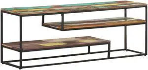 vidaXL TV Cabinet 51.2"x11.8"x17.7" Solid Reclaimed Wood