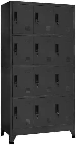 vidaXL Locker Cabinet Office Storage Cabinet File Cabinet Anthracite Steel