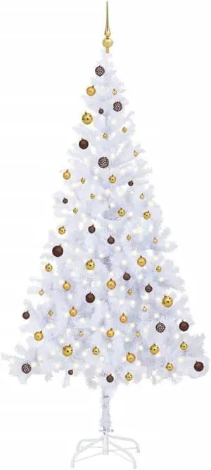 vidaXL Artificial Pre-lit Christmas Tree with Ball Set Xmas Tree 910 Branches