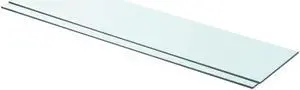 vidaXL Wall Shelf Floating Shelf Display Shelf Wall Mounted 2 Pcs Tempered Glass
