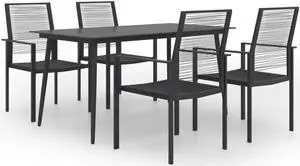 vidaXL Patio Dining Set 5 Piece Garden Outdoor Table and Chair Seat Furniture