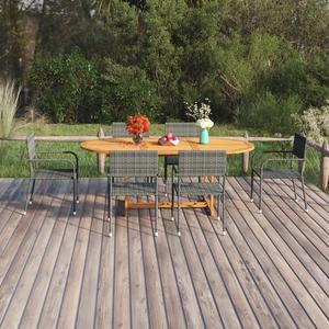 vidaXL Patio Furniture Set 4 Piece Loveseat with Cushions Poly Rattan Beige