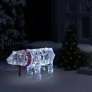vidaXL Christmas Decoration Christmas Light Ornament Bear 45 LEDs Acrylic