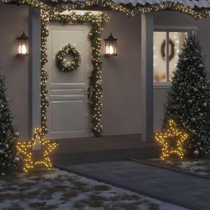 vidaXL Christmas Decoration with Spikes Outdoor Light Decoration Star 80 LEDs