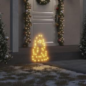 vidaXL Christmas Decoration with Spikes Outdoor Ornament 3 Pcs Tree 50 LEDs