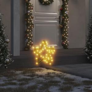 vidaXL Christmas Decoration with Spikes Outdoor Ornament 3 Pcs Star 50 LEDs