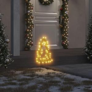 vidaXL Christmas Decoration with Spikes Outdoor Ornament 3 Pcs Tree 50 LEDs