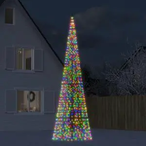 vidaXL Christmas Tree Light Cone Outdoor Xmas Decoration 1554 LEDs Colorful