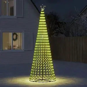 vidaXL Christmas Tree Light Cone Outdoor Xmas Decoration 1544 LEDs Warm White