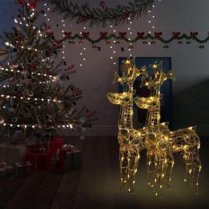 vidaXL Reindeer Christmas Decoration LEDs Christmas Lighting 2 Pcs Acrylic