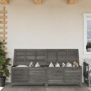 vidaXL Patio Storage Box Outdoor Cushion Storage Anthracite Solid Wood Fir