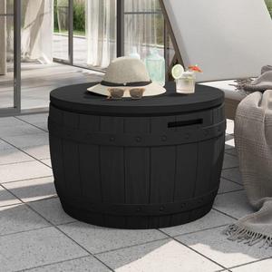vidaXL Outdoor Storage Box Patio Furniture Storage Trunk Black Polypropylene