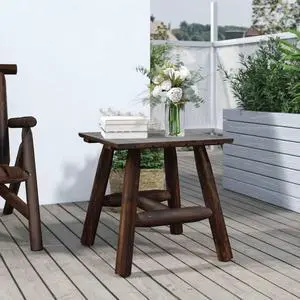 vidaXL Patio Table Outdoor Patio Furniture Square Garden Table Solid Wood Spruce