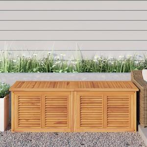 vidaXL Patio Storage Box with Bag Outdoor Cushion Storage Solid Wood Teak