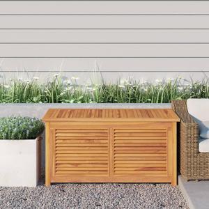 vidaXL Patio Storage Box with Bag Outdoor Cushion Storage Solid Wood Teak