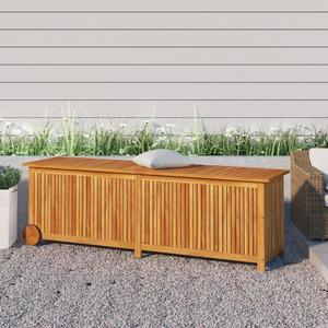 vidaXL Outdoor Storage Box Deck Box with Lid Patio Cabinet Solid Wood Acacia