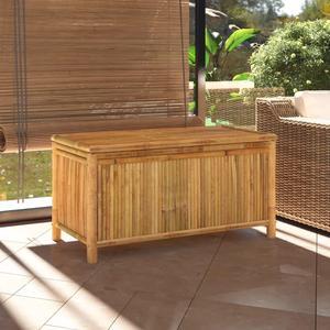 vidaXL Outdoor Storage Box Patio Furniture Storage Chest for Deck Garden Bamboo