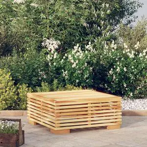 vidaXL Patio Furniture Outdoor Coffee Table for Backyard Deck Solid Wood Teak
