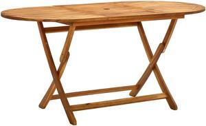 vidaXL Folding Patio Table Outdoor Folding Garden Table Solid Wood Acacia
