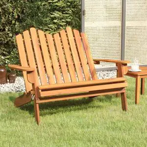 vidaXL Patio Bench Outdoor Adirondack Bench with Backrest Solid Wood Acacia