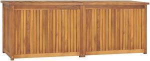 vidaXL Patio Box Deck Box with Lid Patio Cabinet Storage Chest Solid Wood Teak