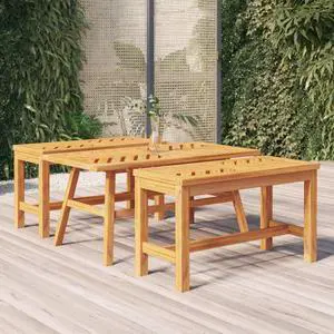 vidaXL Coffee Table Rectangular Outdoor Table for Porch Garden Solid Wood Acacia