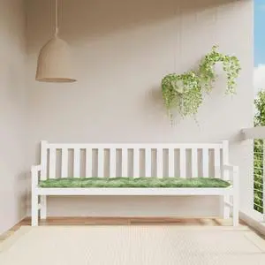 vidaXL Outdoor Cushion Bench Pillow Outdoor Bench Cushion Leaf Pattern Fabric