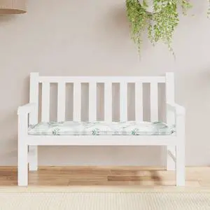 vidaXL Outdoor Cushion Bench Pillow Outdoor Bench Cushion Leaf Pattern Fabric