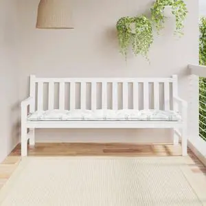 vidaXL Bench Cushion Water Repellent Seat Cushion Leaf Pattern Oxford Fabric