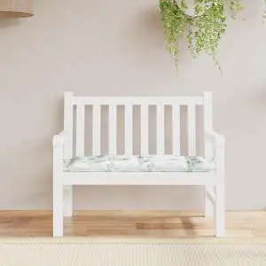 vidaXL Bench Cushion Water Repellent Seat Cushion Leaf Pattern Oxford Fabric