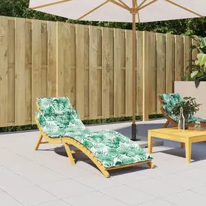 vidaXL Patio Cushion Sun Lounger Chair Cushion Leaf Pattern Oxford Fabric