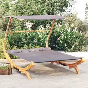 vidaXL Patio Furniture Set 2 Piece Loveseat Outdoor Sofa Poly Rattan Gray