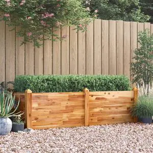 vidaXL Garden Raised Bed Stackable Outdoor Patio Planter Pot Solid Wood Acacia