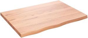vidaXL Wall Shelf Floating Storage Shelf Light Brown Treated Solid Wood Oak