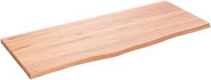 vidaXL Wall Shelf Floating Storage Shelf Light Brown Treated Solid Wood Oak