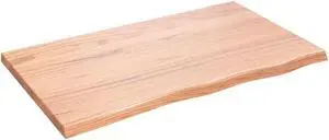 vidaXL Wall Shelf Floating Storage Shelf Light Brown Treated Solid Wood Oak