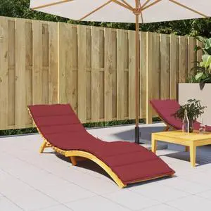vidaXL Patio Cushion Outdoor Sun Lounger Chair Cushion Wine Red Oxford Fabric vidaXL Patio Cushion Outdoor Sun Lounger Chair Cushion Wine Red Oxford Fabric