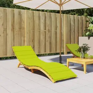 vidaXL Patio Cushion Sun Lounger Chair Cushion Bright Green Oxford Fabric