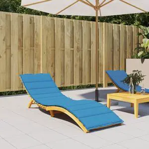 vidaXL Patio Cushion Outdoor Sun Lounger Chair Cushion Blue Oxford Fabric