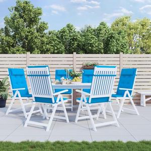 vidaXL Chair Cushion 6 Pcs Backrest Pillow Seat Pad Light Blue Oxford Fabric
