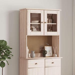 vidaXL Kitchen Shelf Wooden Dresser Top for Highboard ALTA Solid Wood Pine