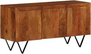 vidaXL Sideboard Storage Buffet Console Cabinet with Doors Solid Wood Mango