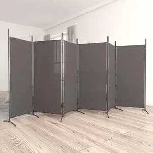 vidaXL Room Divider Freestanding Room Partition Privacy Screen Anthracite Fabric